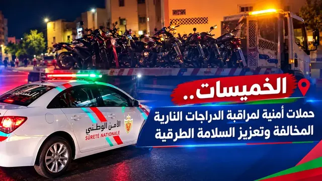 الخميسات.. حملات أمنية لمراقبة الدراجات النارية المخالفة وتعزيز السلامة الطرقية